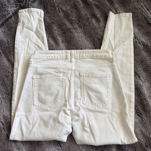 Everlane Mid Rise Off White Skinny Jeans Size 26 Regular Stretch - Picture 6 of 10